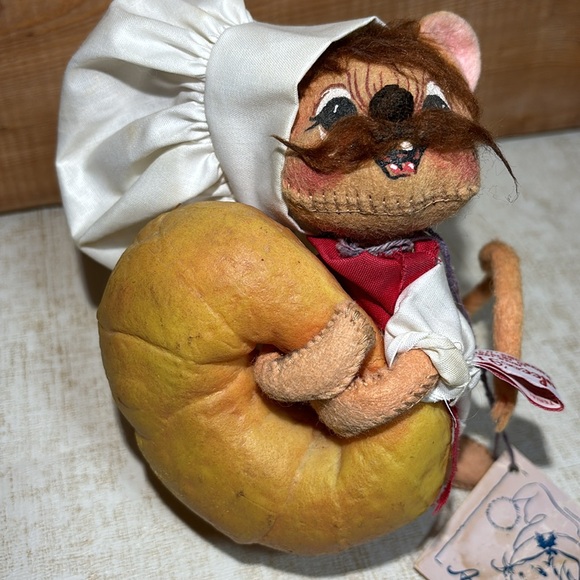 Vintage "Annalee"  French  Pastry Croissant Chef  Mouse 1991 - Picture 4 of 10